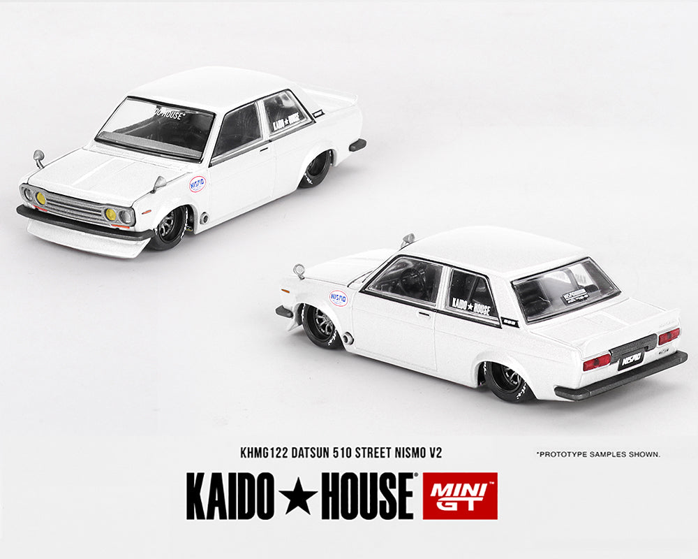 Mini GT x Kaido House 1:64 Datsun 510 Street Nismo V2 White - KHMG122