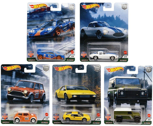 Hot Wheels Premium 2021 Car Culture A Case British Horse Power 5 Cars Set