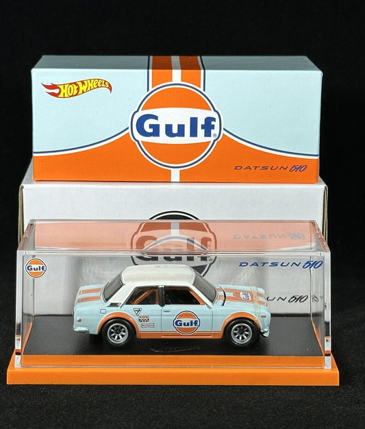 Hot Wheels Collectors RLC Exclusive Datsun 510 Toy Car - Gulf Powder Blue/White Gloss