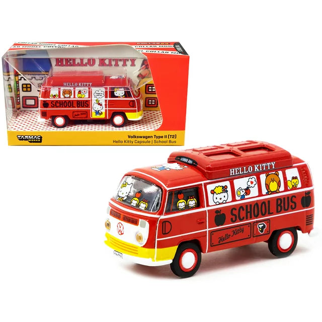 Tarmac Works x Schuco Volkswagen Type II T2 Bus Hello Kitty Global64