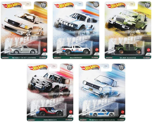 Hot Wheels Premium 2021 Car Culture F Case Hyper Hauler Set of 5 Cars