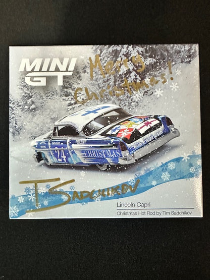 Mini GT 1:64 Lincoln Capri Christmas Hot Rod Set by Tim Sadchikov 2024 Christmas Edition Limited 9,999 Set