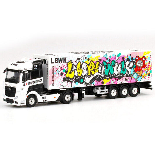 Mini GT 333 1:64 Model Truck Mercedes-Benz Actros LBWK 40' Container Kuma Graffiti