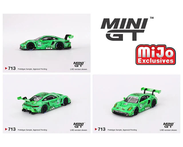 Mini GT Porsche 911 GT3 R #80 GTD AO Racing 2023 Sebring 12 Hrs MGT00713 1/64