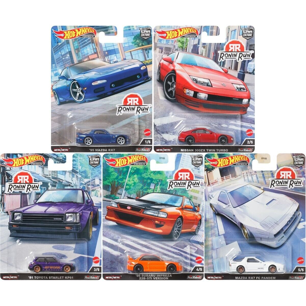 Hot Wheels Premium Car Culture 2023 Ronin Run Set of 5