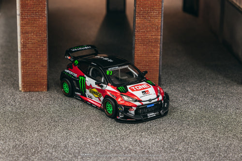 Tarmac Works Pandem Toyota Yaris Black Sunoco drift 1/64