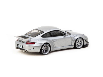 Tarmac Works Hobby 64 Porsche 997 RWB Abu Dhabi Silver