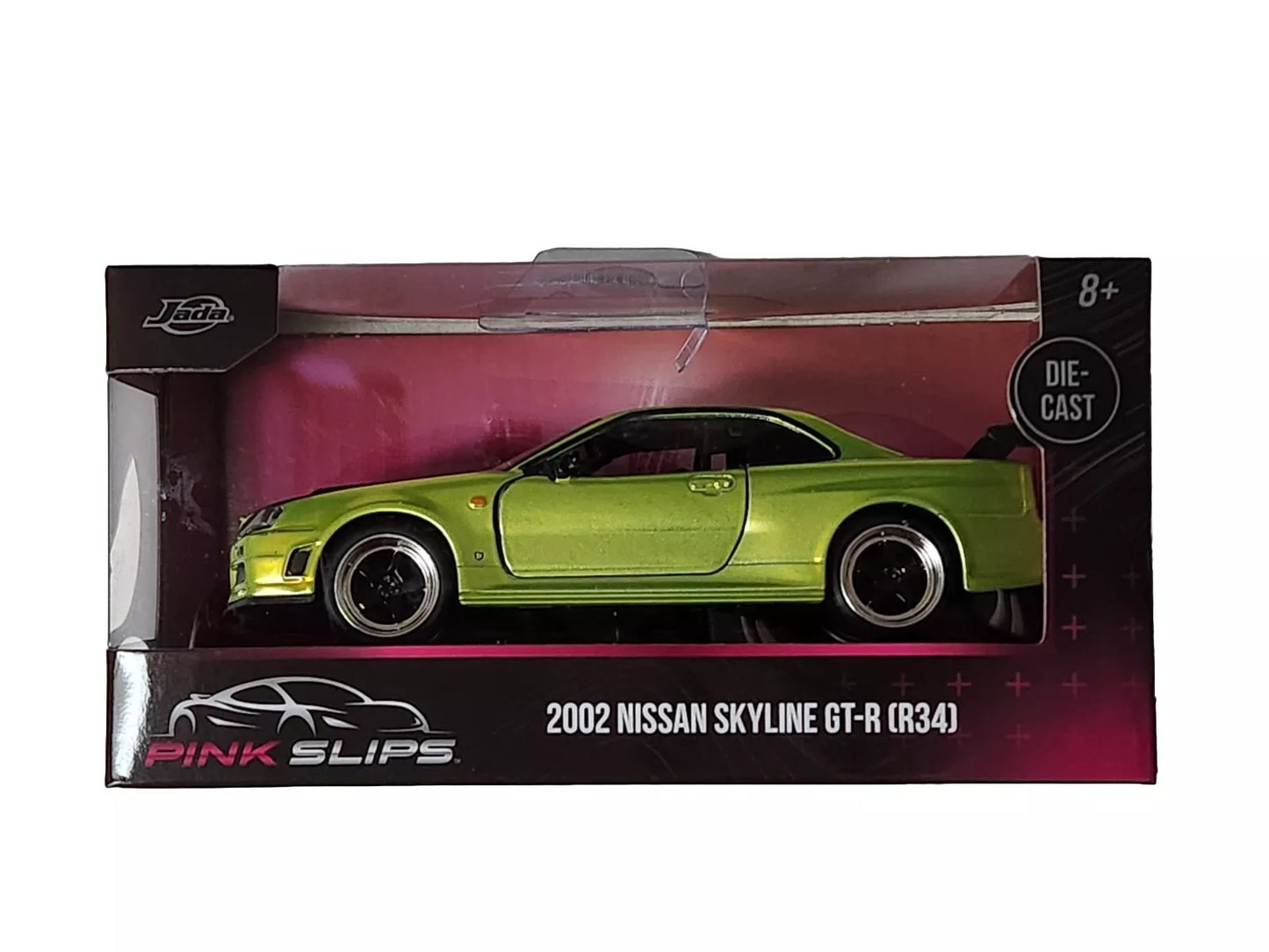 Jada Pink Slips 2002 Nissan Skyline GT-R (R34) Green 1:32 Collectible