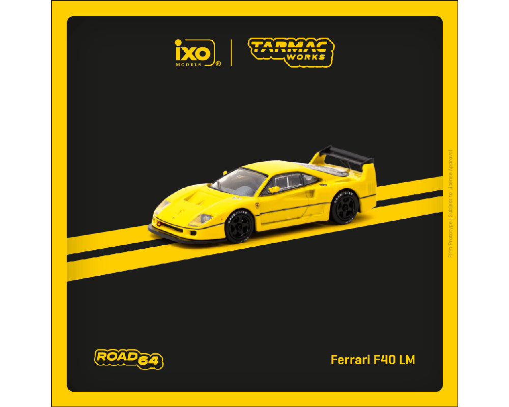 Tarmac Works X iXO Models 1/64 Ferrari F40 LM Yellow - HOBBY64